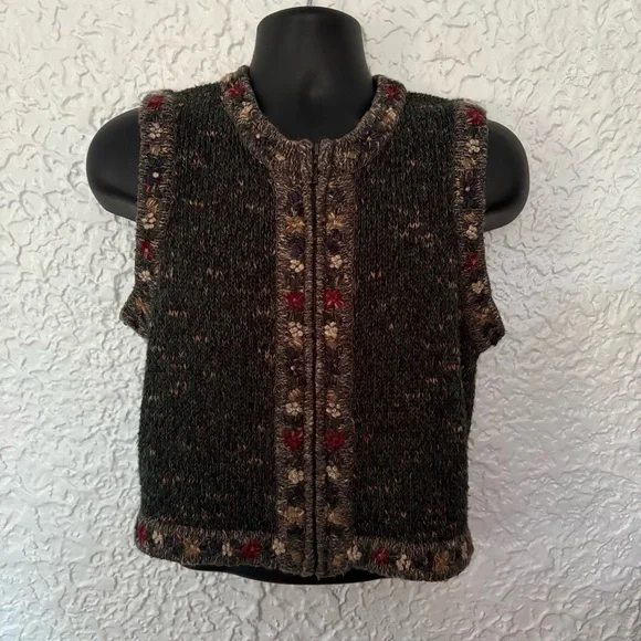 Vintage St. John's Bay Wool Blend Sweater Vest Size Small - Picture 2 of 5